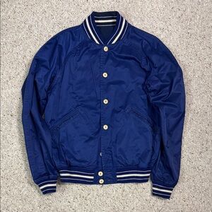 Polo by Ralph Lauren Reversible Navy and White Striped Collar Bomber Jacket